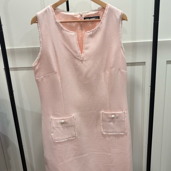 Karl Lagerfeld Classic Pink Dress and Jacket Tweed Ensemble - Picture 2 of 6